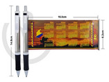 Custom imprinted logo plastic banner pens with full colour banner