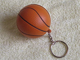 Logo items/products 4cm PU stress basketball keyring