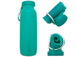 Round Silicone Collapsible Water Bottle