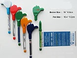 promotional advertising custom logo thumb plastic ballpoint pens