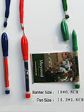 giveways plastic banner pen with rope for promotion