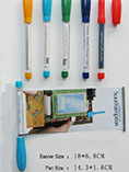 Customized items pull out banner pen with cap for promotion