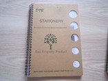 Printed hardpaper cover promotional notebook with spiral bound
