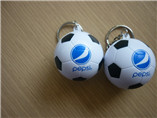 sell well football shaped keychain pu foam for wholesale and promotion