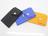 Adhesive silicone smart card wallet with phone holder