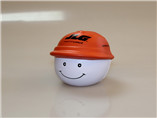 cheap PU ball with orange hat for advertising