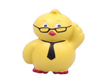 personalized yellow dark with glasses stress ball