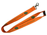 personalized orange lanyard strip with hook