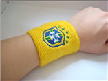 Protect wrist yellow sport sweatband for promotiona