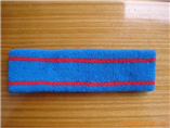 100% cotton blue sport headband as giveaways