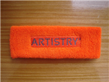 Embroidered sport orange headband