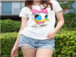 Outdoor Advertising 100% cotton t shirt with Cartoon pattern printing