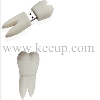 Specail Hot Promotional tooth shape twist metal usb flash drive