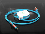 Retractable usb charing cable for Android and iphon