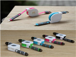 Advertising Micro USB retrctable  2 in 1  charging cable