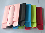  2 in 1 silicone mobile phone pocket with stand for