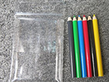 Custom PVC bag packed color pencil set 6pcs
