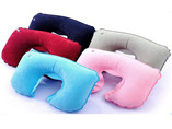 Advertising inflatable car neck pillow with Flockin