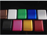 Colorful metal card holder with PVC inside for Branding