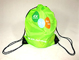 Customized drawstring bags with pu reinforce