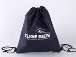 Eco-friendly non-woven black drawstring bag