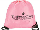 Customize logo branding pink color 210D Polyester Beam mouth bag