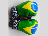 Brazil flag  Boxing glove Key Chains