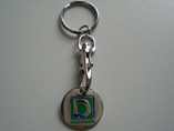 Advertising euro Trolley Coin Keychain