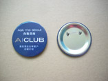Blue Round Tin Button Badge