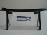 Zipper Closure Portable PVC Bag With Non Woven Fabric