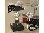 Wholesale Conical Metal Wine Bottle Stopper With Crystal Ball Top