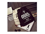 Wholesale custom black drawstring bag for promotional gift